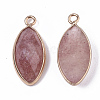 Natural Strawberry Quartz Pendants X-G-T131-07I-2