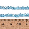 Electroplate Transparent Glass Beads Strands GL-CBA7A17-01A-08-3