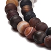 Natural Striped Agate/Banded Agate Beads Strands G-B079-C02-01-4