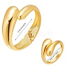 Brass Teardrop Open Cuff Rings & Open Cuff Bangles Jewelry Sets for Women SJEW-SZ0001-016G-7