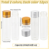 SUNNYCLUE 24Pcs 2 Colors Clear Glass Bottles Bead Containers CON-SC0001-13C-02-2