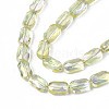 Electroplate Transparent Glass Beads Strands EGLA-N002-25-C02-3