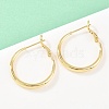 Brass Hoop Earrings for Women EJEW-A156-17A-G-1