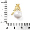 Christmas Theme Brass Micro Pave Cubic Zirconia Pendants KK-F877-30G-01-3