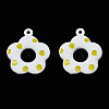 Spray Painted Alloy Pendants PALLOY-S142-002B-NR-2