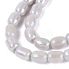 Electroplate Opaque Glass Beads Strands EGLA-Q132-03A-C01-3
