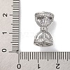 Ion Plating(IP) Brass Micro Pave Cubic Zirconia Pandents KK-U042-04P-3