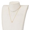 Golden Plated Brass Initial Pendant Necklaces NJEW-JN03299-04-5