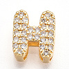 Brass Micro Pave Cubic Zirconia Charms KK-N254-217G-H-1