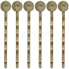 80Pcs Alloy Hair Bobby Pin Cabochon Settings FIND-SC0021-62-7