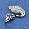 925 Sterling Silver Micro Pave Clear Cubic Zirconia Charms STER-S009-03B-S-2