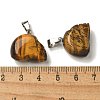 Natural Tiger Eye Pendants G-Z067-02P-13-3