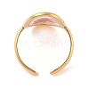 Oval Ion Plating(IP) 304 Stainless Steel Open Cuff Rings for Women RJEW-Z052-10G-4