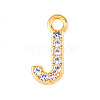 Golden Tone Alloy Rhinestone Pendants PW-WGCC773-10-1