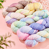 1 Skein 80% Wool 20% Acrylic Fiber Rainbow Segment Dyed Yarn OCOR-TA0003-02A-6