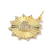 Brass Micro Pave Cubic Zirconia Pendants KK-M300-29G-2