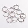 Platinum Color Brass Open Jump Rings X-JRC8mm-NF-1