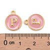 Golden Plated Alloy Enamel Charms X-ENAM-S118-07P-3