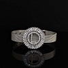 Brass Micro Pave Clear Cubic Zirconia Bangles for Women FS-WGA7409-49-1