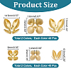 80Pcs 4 Style 304 Stainless Steel Bead Caps STAS-UN0045-92-4