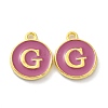 Golden Plated Alloy Enamel Charms ENAM-XCP0001-13G-1
