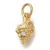 Rack Plating Brass Micro Pave Cubic Zirconia Charms KK-I720-55G-1