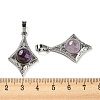 Natural Amethyst Pendants X-G-P517-03P-03-3