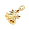 Christmas Brass Micro Pave Cubic Zirconia Pendants LS-KK-H518-03A-G-2