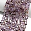 Natural Purple Phantom Quartz/Purple Lodolite Quartz Beads Strands G-L661-A01-4mm-2