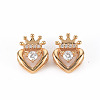 Rack Plating Brass Micro Pave Clear Cubic Zirconia Charms KK-T060-06-RS-2