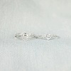 2Pcs Heart 925 Sterling Silver Micro Pave Clear Cubic Zirconia Finger Rings for Women FS-WG4005F-05-4