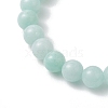Dyed Natural Malaysia Jade Round Beads Stretch Bracelets for Women Men BJEW-JB13441-3