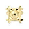 Rack Plating Brass Open Cuff Rings RJEW-C076-04G-2