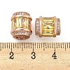 Rack Plating Brass Micro Pave Cubic Zirconia European Beads KK-F089-31RG-06-3