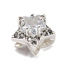 Brass Micro Pave Cubic Zirconia Beads KK-D408-11S-02A-2