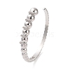 Brass Micro Pave Clear Cubic Zirconia Cuff Bangle BJEW-K239-02P-1