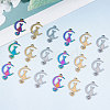 Beebeecraft 30Pcs 3 Colors 304 Stainless Steel Pendants STAS-BBC0001-40-5