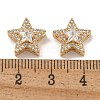 Brass Micro Pave Cubic Zirconia Beads KK-U037-08G-02-3