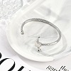 Non-Tarnish 304 Stainless Steel Cuff Bangles for Women BJEW-F486-02P-1