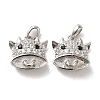 Rhodium Plated 925 Sterling Silver with Cubic Zirconia Charms STER-Z007-12P-1