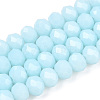Opaque Solid Color Glass Beads Strands LS-EGLA-A034-P8mm-D06-1
