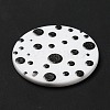 Polka Dot Pattern Opaque Acrylic Pendants SACR-P014-07A-4