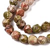 Natural Unakite Beads Strands G-T138-223-3