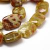 Rectangle Natural Dragon Blood Jasper Beads Strands G-K072-02D-3