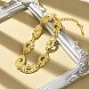 304 Stainless Steel Eye Link Chain Bracelets for Women BJEW-P348-01A-G-2