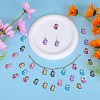 30Pcs 6 Colors Alloy Enamel Pandants ENAM-SZ0004-18-5
