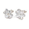 Brass Enamel Stud Earring Findings KK-CBA58F9-01P-01-1