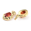 Brass Micro Pave Cubic Zirconia Pendant X-ZIRC-P089-19G-F-3