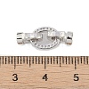 Anti-Tarnish 925 Sterling Silver Micro Pave Clear Cubic Zirconia Fold Over Clasps STER-P060-45P-3