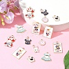 16Pcs 8 Styles Alloy Pendants ENAM-YW0009-23-5